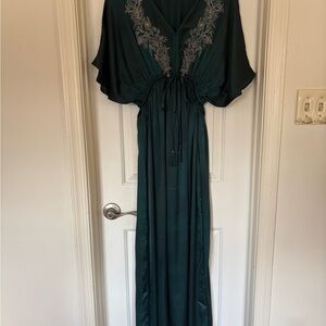 World Market Teal Maxi Caftan